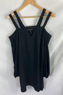 BCBGMaxazria Weiss Strappy Cold Shoulder Dress black Size Small
