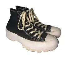 Converse Chuck Taylor All Star Womens Black&White Size 8.5 Lugged High Top Shoes