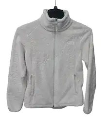North Face Jacket Womens S Ivory Osito Fleece‎ Teddy Fuzzy High Pile Zip Sweater