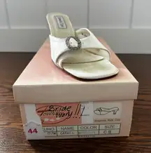 Touch Ups ivory Heels with Rhinestone Accent