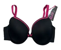 New Panache Jude black Molded Cup Bra 34F 34DDD Lace Trim