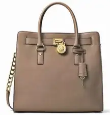 Michael Kors  Hamilton Lg Shoulder Handbag Taupe