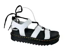 Dr. Martens  Nartilla White Gladiator Strappy Lace Up Platform Sandals