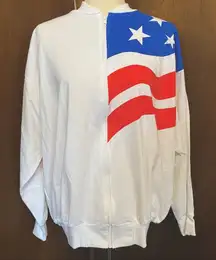 1990s Vintage‎ Americana Hoodie Sweatshirt L/XL VTG July 4th Patriotic Festival