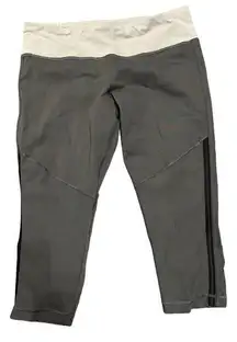 Lululemon Race With Grace Gray Soot Light Running Crop Reflective Run Tight 10