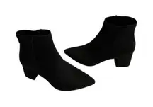 Steve madden banner black Faux Suede ankle boots Booties BAN01S1 Size 5 New