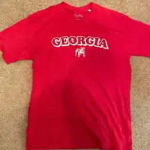 Pressbox Uga University of Georgia bulldogs red womens t shirt size small