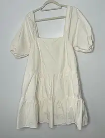Moodie white babydoll dress size small
