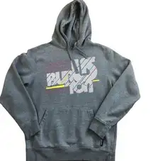 Burton Snowboarding Logo Gray Hoodie Graphic Sweatshirt  M Pouch Pocket Unisex