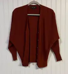 Truth by Replublic Women's Deep Rust Batwing Cardigan Sweater Oversized