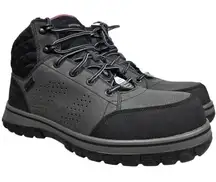 Skechers Women's Waterproof Composite Toe Work Boots Memory Foam Gray Size 9.5
