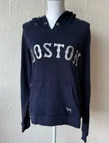 Pink Victorias Secret 5th & Ocean Boston Red Sox Hooded Bling Sequins Sweatshirt