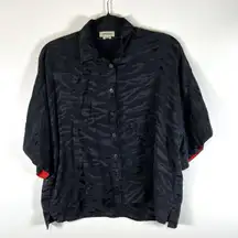 Zadig & Voltaire Topaz Jac‎ Tigre Ladies Silk Oversized Patterned Shirt Blouse M