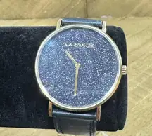 Coach New  Perry Glitter Dial and Navy Leather Strap Watch | 36mm | 14504078