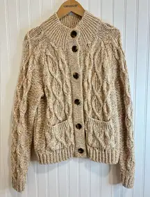 Talbots women  Tan Cable Knit coat.