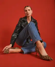 Pelle Moda Lizel 2 Mid Heel - Leopard Calf Hair 10