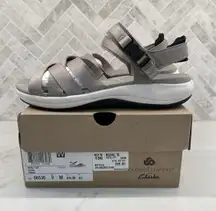 Clarks Mira Tide Cloudstepper Comfort Strappy Sandals Stone Beige Women's Size 9