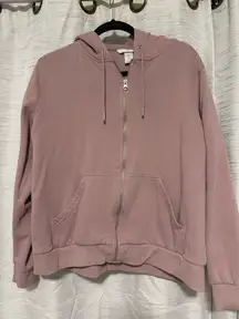 H&M Light Pink Zip Hoodie