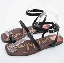 Sam Edelman NWT  Women's Black Leather Abe Sandals‎ Size 6