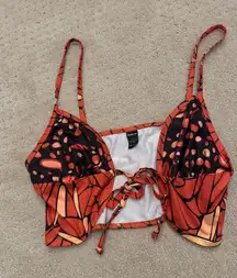 Monarch butterfly orange tie top 