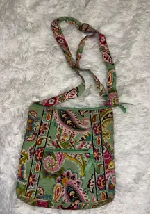 Vera Bradley Green Paisley Print Crossbody Bag Tutti Frutti
