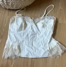 Tularosa Cream Lace Cami Top
