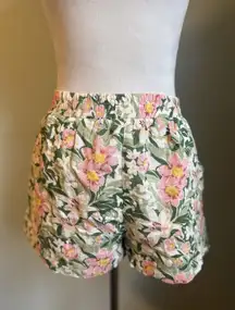 Sage The Label  Green Pink Boho Cottage‎ Core Whimsi Shorts NWT Small Women's