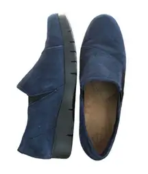 Clarks Classic Artisan Blue Suede Loafer Daelyn Monarch Shoe 6.5 Navy Comfort