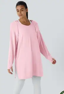 NWOT HALARA Long Sleeve Hoodie lightweight modern oversized size M. Stretch soft