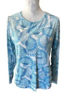 Ibkul Womens Long Sleeve UPF 50+ Colorful Top Shirt Size Large
