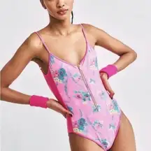 LoveShackFancy x‎ Beach Cheryl Riot One Piece XS Pink Bodysuit