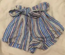 Sky And Sparrow Tie Waist Linen shorts