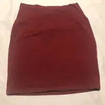 Women’s Maroon Bodycon Mini Skirt Size M