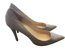 Talbots Women's Size‎ 9 M Gray Leather Suede Pointed Toe 4.5 IN Heels