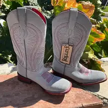 Ferrini Womens Roughrider Square Toe Boots Mid Calf Low Heels 81/2