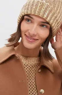 KATIENYC Tuckernuck Gold Metallic Winter Hat O/S