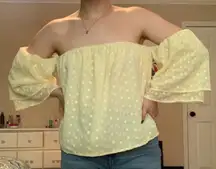 Off The Shoulder Yellow Top