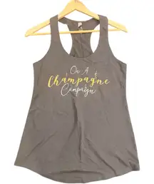 Next Level Apparel Charcoal Tank Top with Gold Script