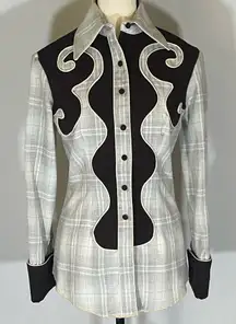 Vintage Dickson-Jenkins Long Sleeve Button Up with Hidden 1/4 Zip