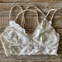 🤍Lace Strappy Bralette Crop Top Multi-Strap Floral Lace🤍 ~Large