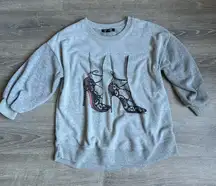 Love & Lace Heel Soft Bell Sleeve Sweater Large