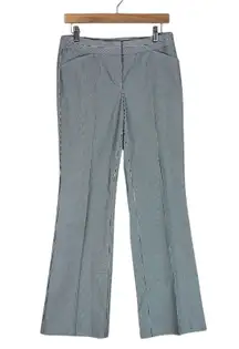 Express Design Studio Editor Pants Womens 4 Black White Pinstripe Bootcut Career