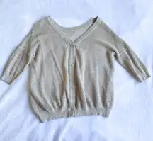 Beige Knit Cardigan