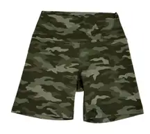 Victoria's Secret PINK High Waist Compression Bike Shorts Green Camo Medium