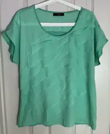 Alfani Green Ruffled Blouse
