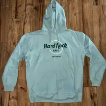 Light teal hard rock sweatshirt