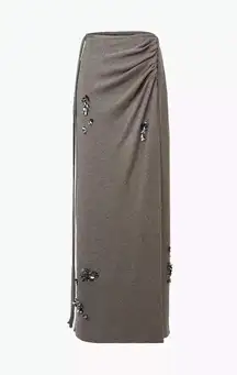 Commense Wool-Blend Pleated Sequins Sweater Skirt size medium