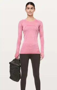 Pink Glitter Swiftly Tech Long Sleeve Shirt *Race Length Lululemon