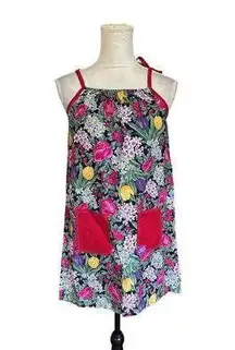Handmade Floral Apron Dress Red Pockets By Dress A Girl Around The World