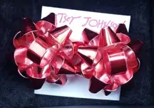 Betsey Johnson Giant Red Gift Bow Earrings